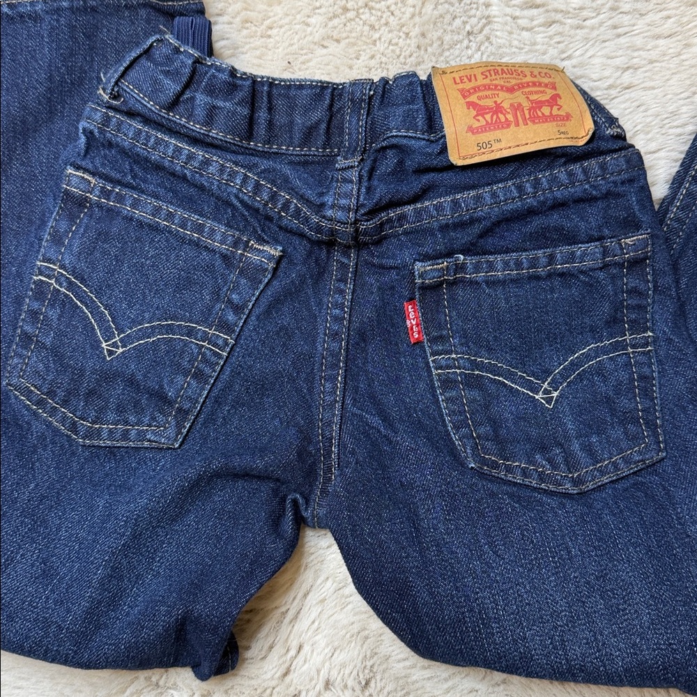 🎀5 Reg (4/5yrs) Levi’s 505 kids Classic Blue Jeans like new